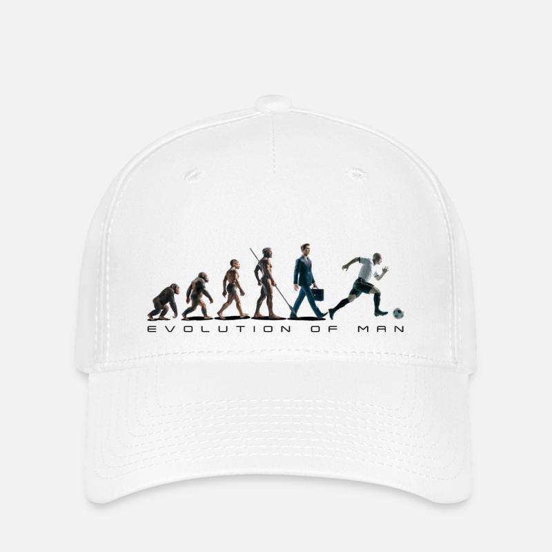 Evolution Fussball Zeichenfläche 1 - Flexfit Cap - Weiß
