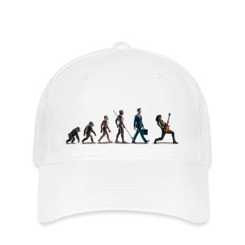Evolution Guitariste - Casquette Flexfit - blanc - Devant