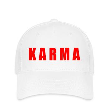 Karma - Flexfit Cap - Weiß - Vorne