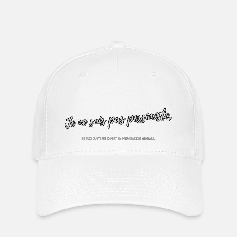 Pessimiste - Casquette Flexfit - blanc