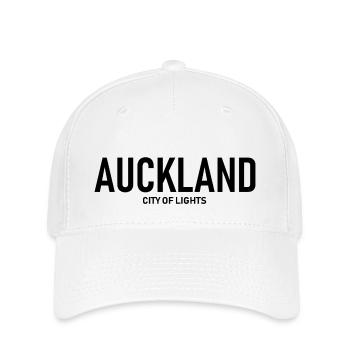 Auckland - City of Lights - New Zealand Neuseeland - Flexfit Cap - white - Front