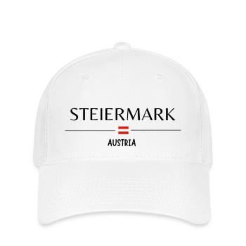 "Steiermark – Austria Collection: Caps, T-Shirts, - Flexfit Cap - white - Front