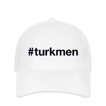 TURKMEN Hashtag Turkménistan - Casquette Flexfit - blanc - Devant
