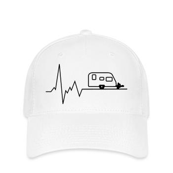 herzschlag wohnwagen - Flexfit Cap - Weiß - Vorne