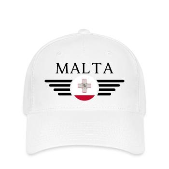 Malta Stil T-Shirt - Flexfit Cap - Weiß - Vorne