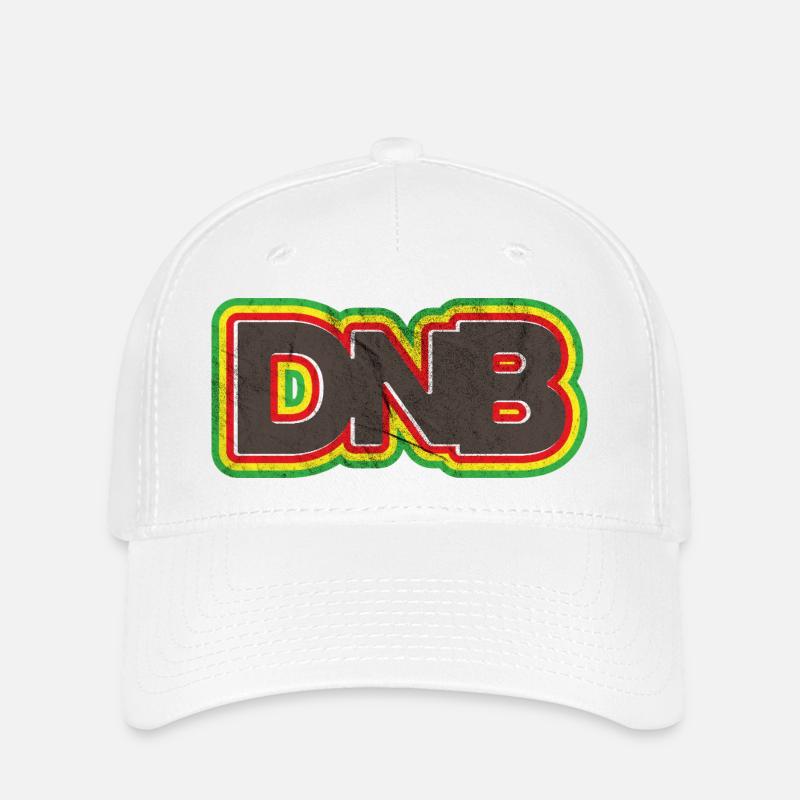 DnB Graffiti Junglist Grunge Logo - Flexfit Cap - Weiß