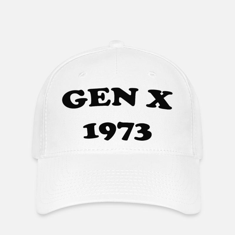 Gen X 1973 Retro Emblem - Flexfit Cap - Weiß