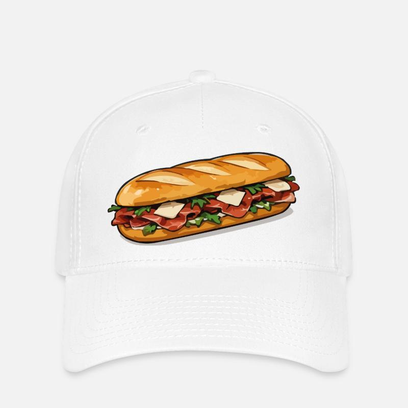 Style Cracky Hot Dog Style Comic - Casquette Flexfit - blanc
