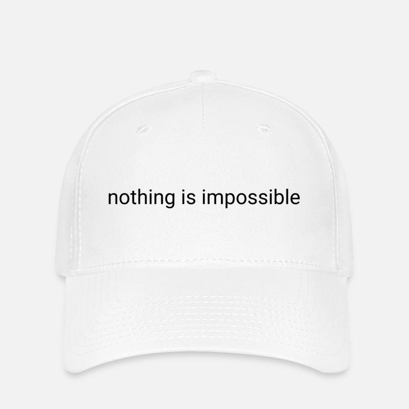 Rien n’est impossible en texte brut - Casquette Flexfit - blanc