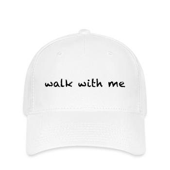 walk with me - Flexfit Cap - Weiß - Vorne