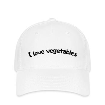 I love vegetables - Flexfit Cap - Weiß - Vorne