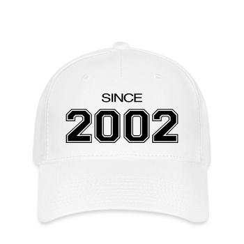 Depuis 2002 année de naissance ou d'évènement - Casquette Flexfit - blanc - Devant