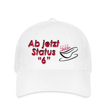 Rettungsdienst Tasse Status 6 (Außer Dienst) - Flexfit Cap - Weiß - Vorne
