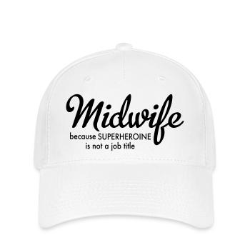 midwife - Flexfit Cap - white - Front