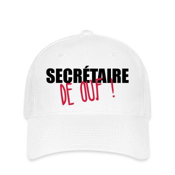 secrétaire / secrétariat / assistante / patron - Casquette Flexfit - blanc - Devant