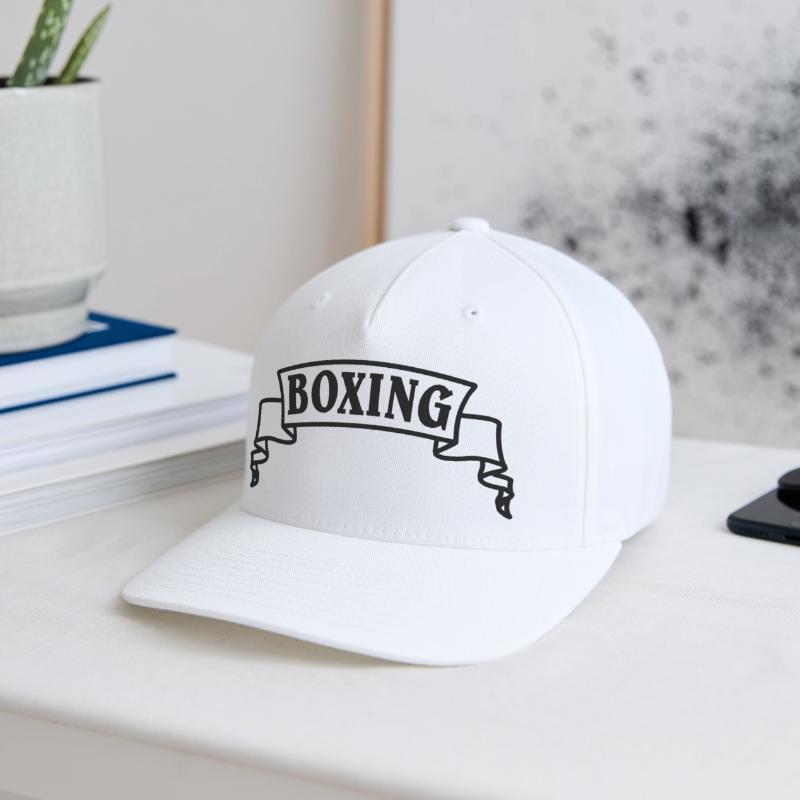 Boxen Boxtext in Wimpel oder Banner Flexfit Cap