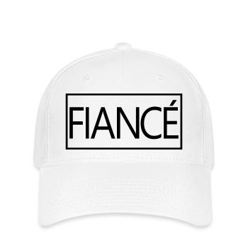 Verlobter Passende Verlobungsparty Geschenk für Männer - Flexfit Cap - Weiß - Vorne