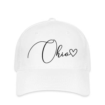 Ohio Schrift - Flexfit Cap - Weiß - Vorne