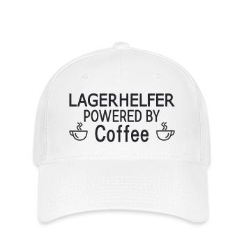 Lagerhelfer Powered By Coffee - Flexfit Cap - Weiß - Vorne