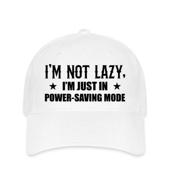I'm not lazy economy mode - Flexfit Cap - white - Front