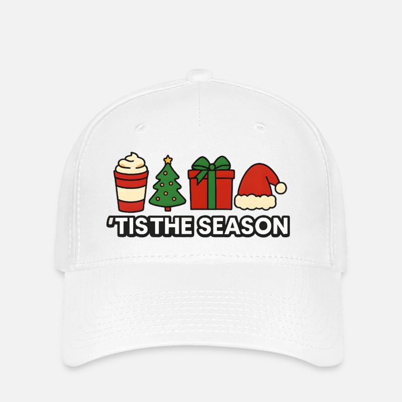 Es ist die Saison der festlichen Weihnachtscrew - Flexfit Cap - Weiß