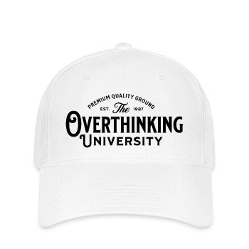 Overthinking_University - Flexfit Cap - Weiß - Vorne