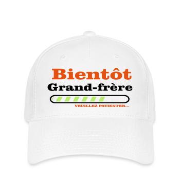 Bientôt grand frere - Casquette Flexfit - blanc - Devant