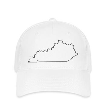 Karte von Kentucky - Flexfit Cap - Weiß - Vorne