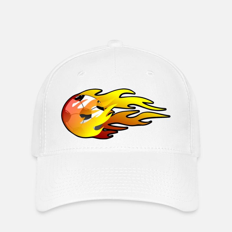 Flammenball - Flexfit Cap - Weiß