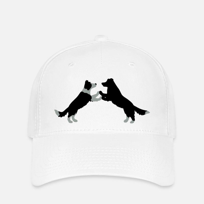 dog dancing Border Collies - Flexfit Cap - white