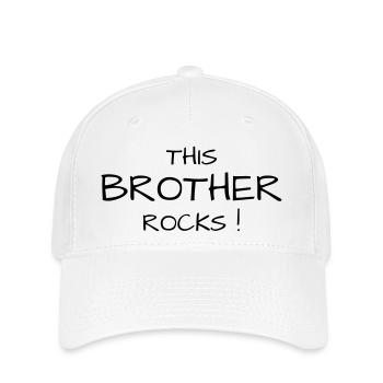 Frère Frangin Frere Naissance Bébé Frérot - Casquette Flexfit - blanc - Devant