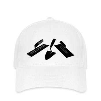 Stuck-Maurerwerkzeuge - Flexfit Cap - Weiß - Vorne