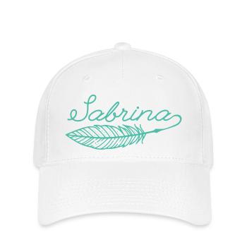 Sabrina Name Federschrift - Flexfit Cap - Weiß - Vorne