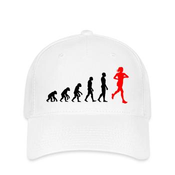 EVOLUTION RUNNERIN PUISSANCE ! AJUSTEMENT DE COUREUR DE JOGGING - Casquette Flexfit - blanc - Devant