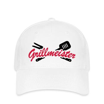 Maître de gril - Casquette Flexfit - blanc - Devant