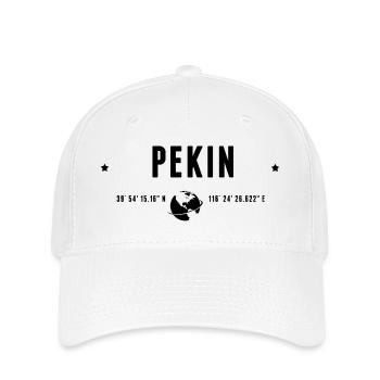 Peking stilisierte geografische Koordinaten - Flexfit Cap - Weiß - Vorne