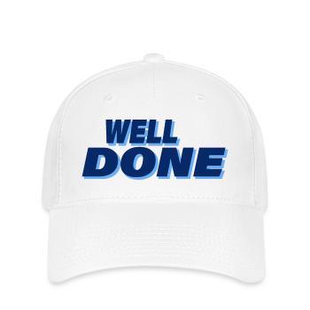 WELL DONE - Flexfit Cap - white - Front
