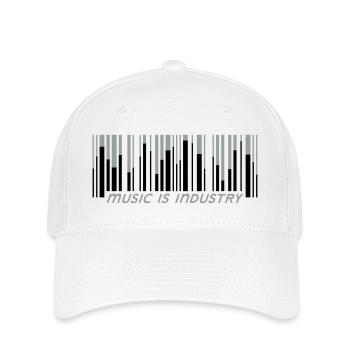 La musique, c’est l’industrie - Casquette Flexfit - blanc - Devant