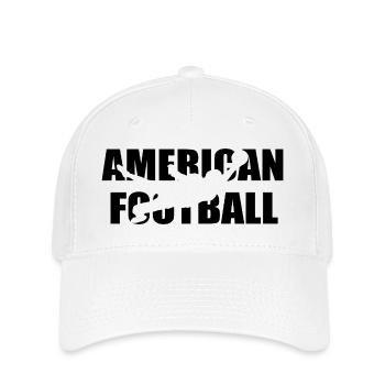 Classic American Football Design – Power & Tea - Flexfit Cap - white - Front