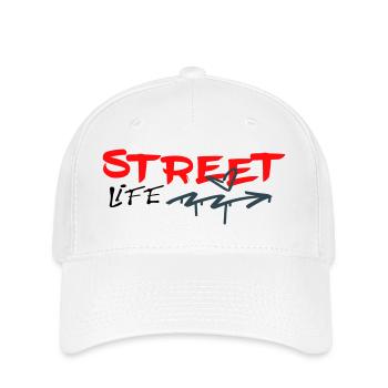 Street Life Graffiti  - Flexfit Cap - Weiß - Vorne