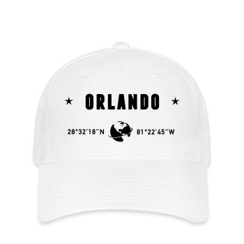 Orlando Florida Coordinates Planet Earth - Flexfit Cap - white - Front