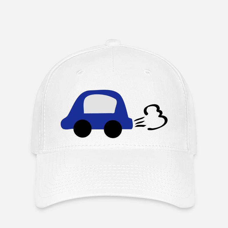 blue_car - Flexfit Cap - Weiß