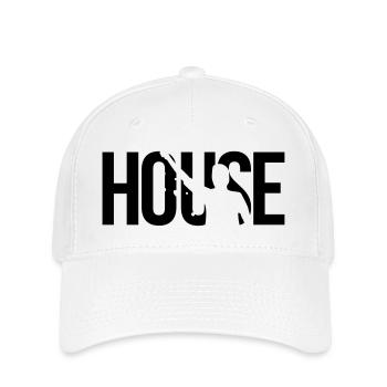 batteur - Casquette Flexfit - blanc - Devant