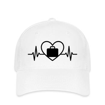Valise de voyage Globe Coeur - Casquette Flexfit - blanc - Devant