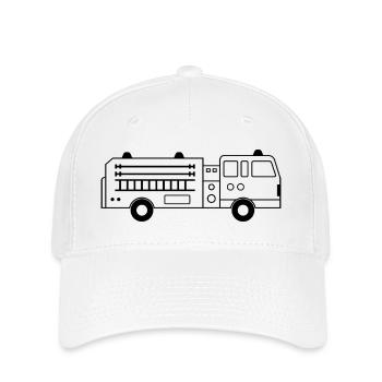 Camion de pompiers - Casquette Flexfit - blanc - Devant