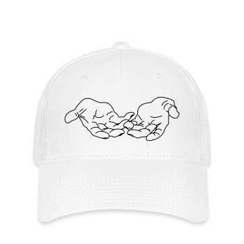 Donner des mains - Casquette Flexfit - blanc - Devant