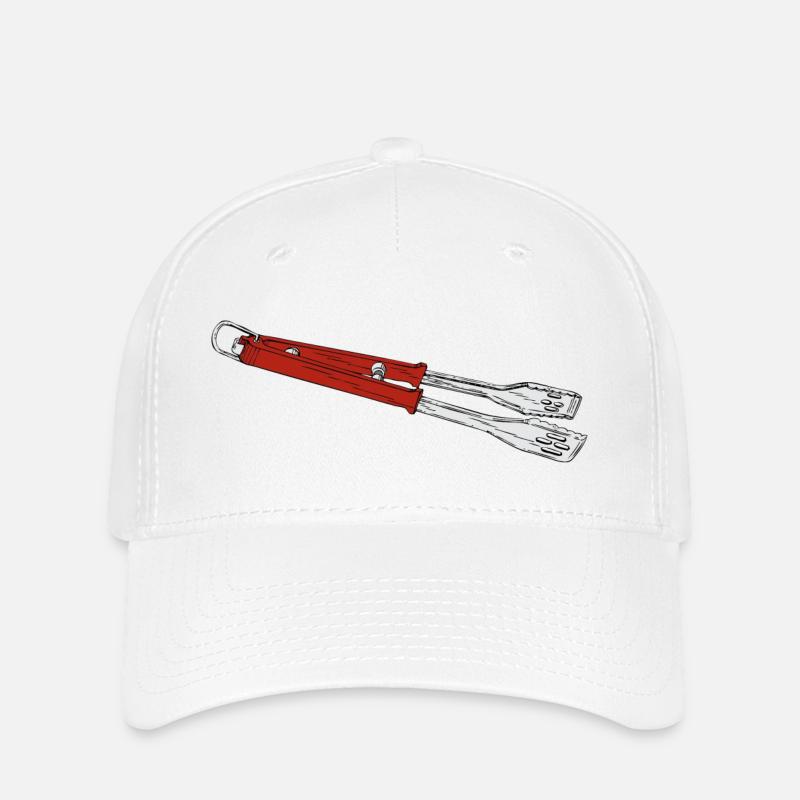 barbecue grill barbecue hamburger bacon bifteck sauver - Casquette Flexfit - blanc