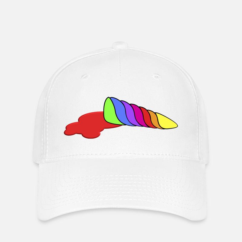 Horn Unicorn - Flexfit Cap - white