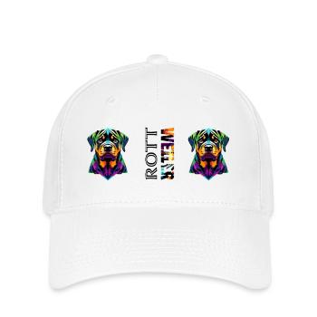  Rottweiler  - Flexfit Cap - Weiß - Vorne