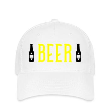 Beer  - Flexfit Cap - Weiß - Vorne